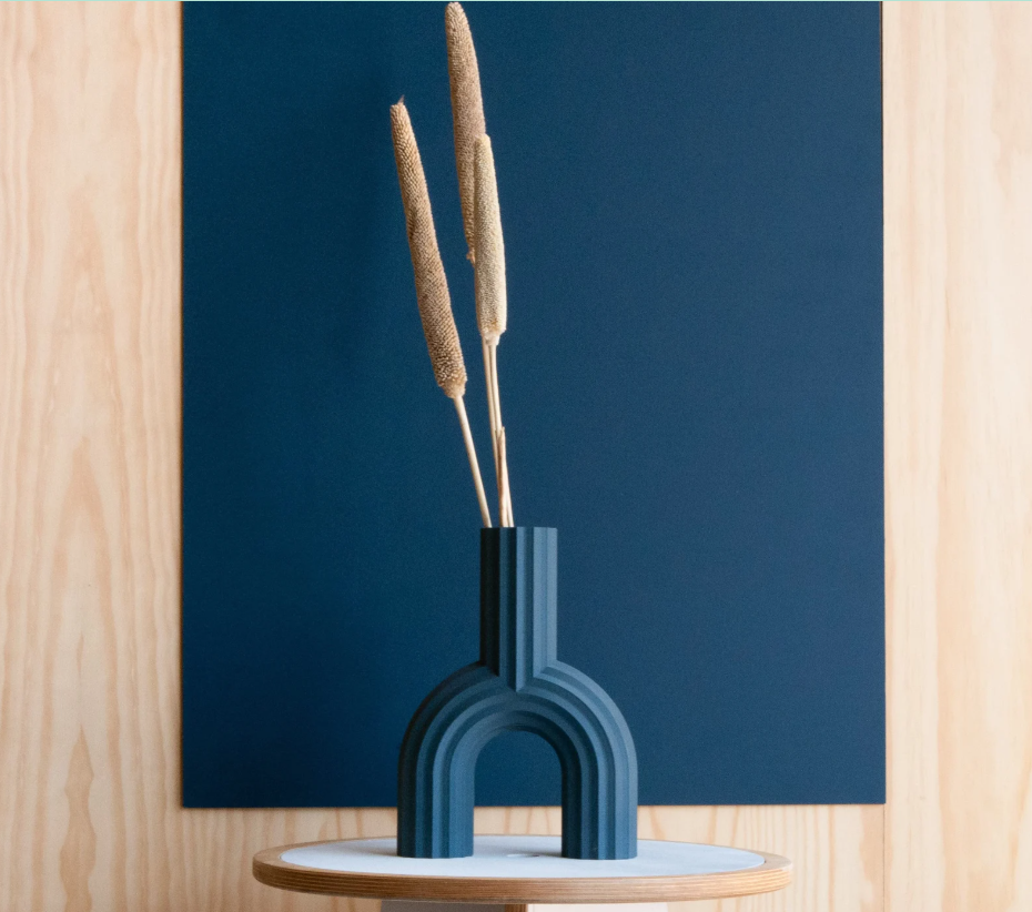 Vase Arche Bleu Indigo - Fleurs séchées - Cadeau original - Fête des mères