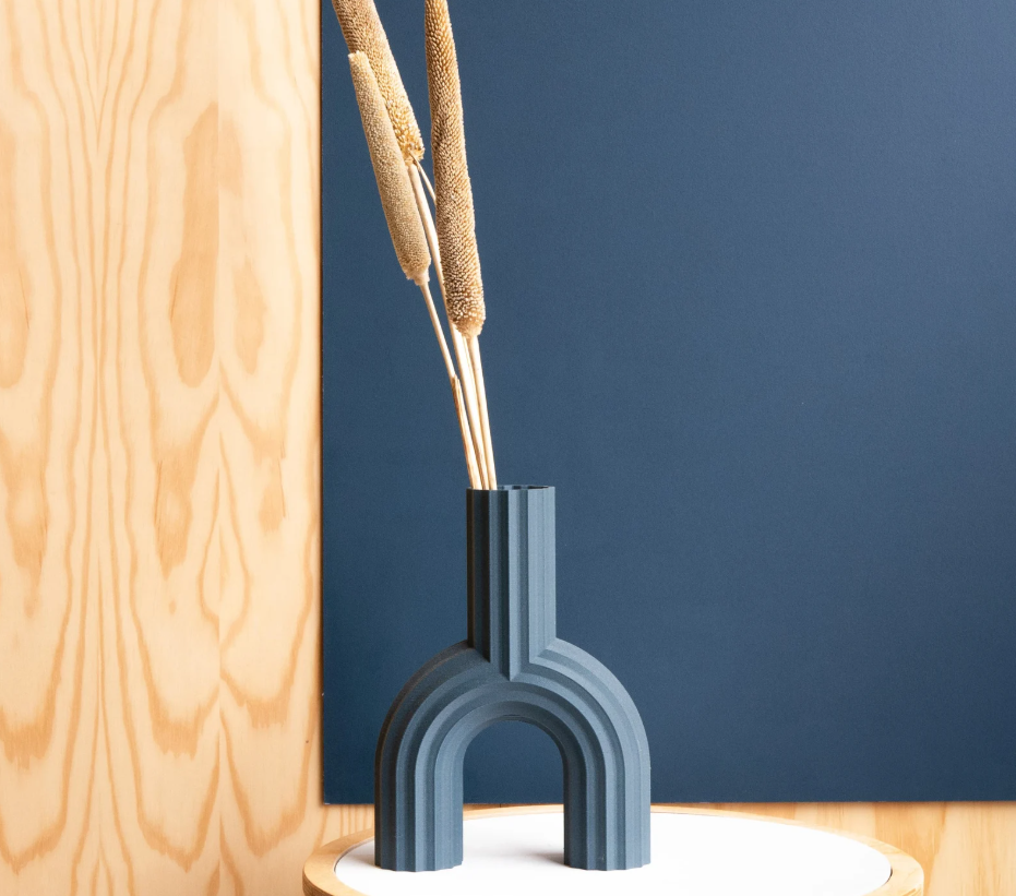 Vase Arche Bleu Indigo - Fleurs séchées - Cadeau original - Fête des mères