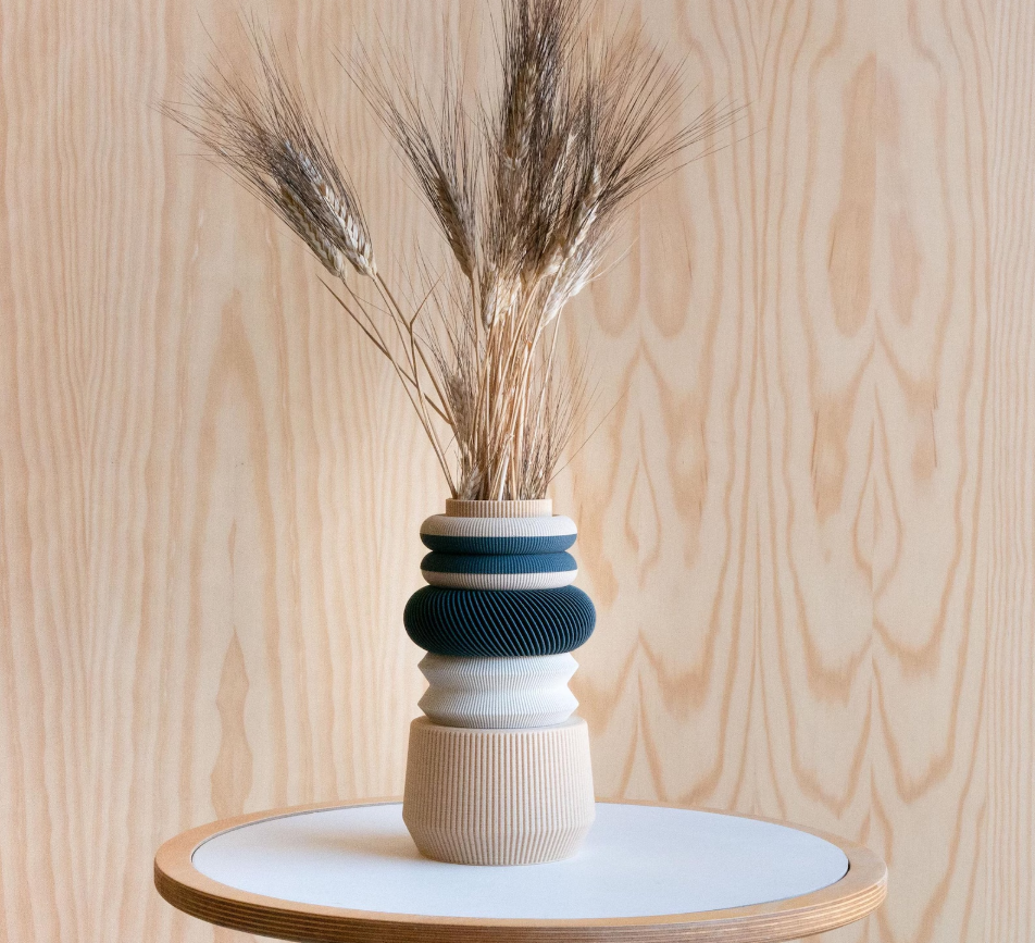Vase modulaire LAGUNE Bleu parfait pour fleurs séchées