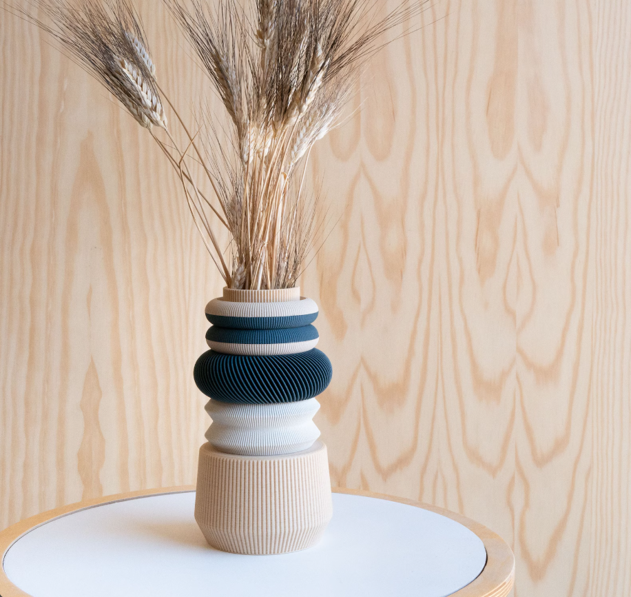 Vase modulaire LAGUNE Bleu parfait pour fleurs séchées