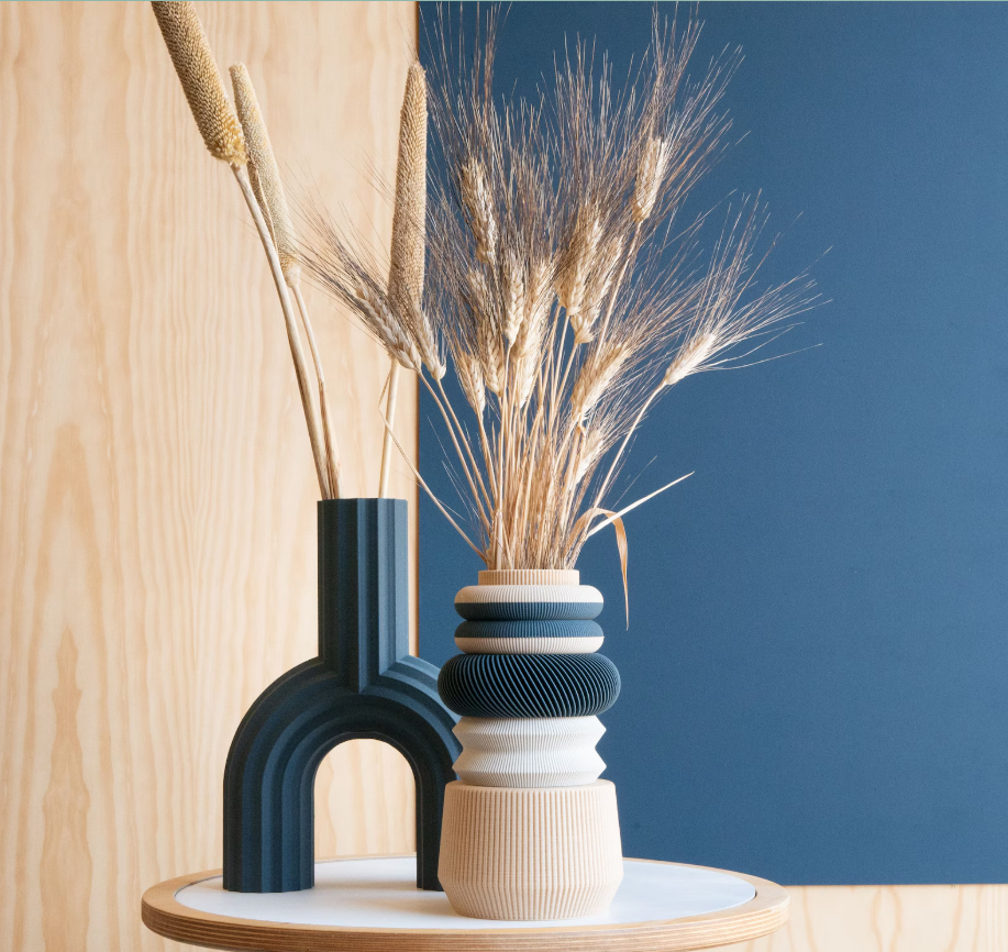 Vase modulaire LAGUNE Bleu parfait pour fleurs séchées