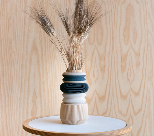 Vase modulaire LAGUNE Bleu parfait pour fleurs séchées