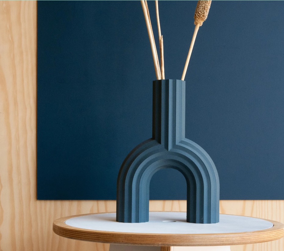 Vase Arche Bleu Indigo - Fleurs séchées - Cadeau original - Fête des mères