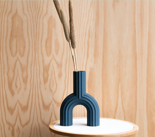 Vase Arche Bleu Indigo - Fleurs séchées - Cadeau original - Fête des mères