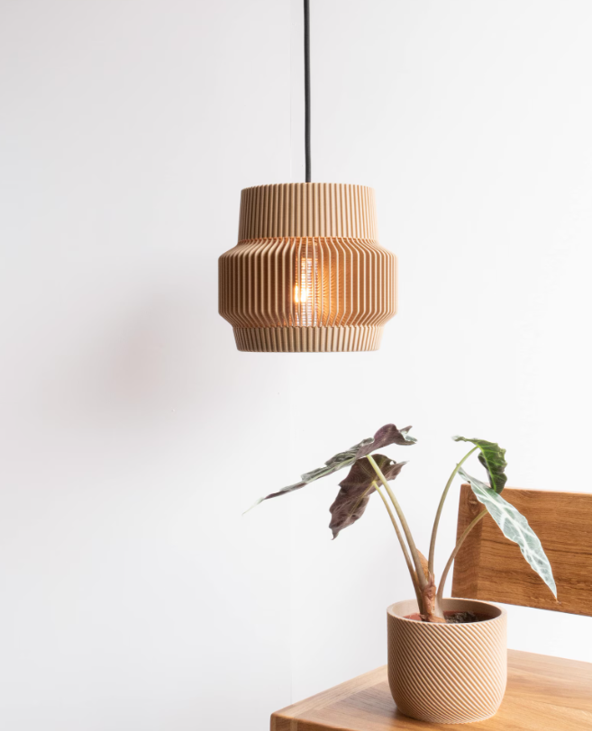 Lampe Suspension Design imprimée en Bois - SAND